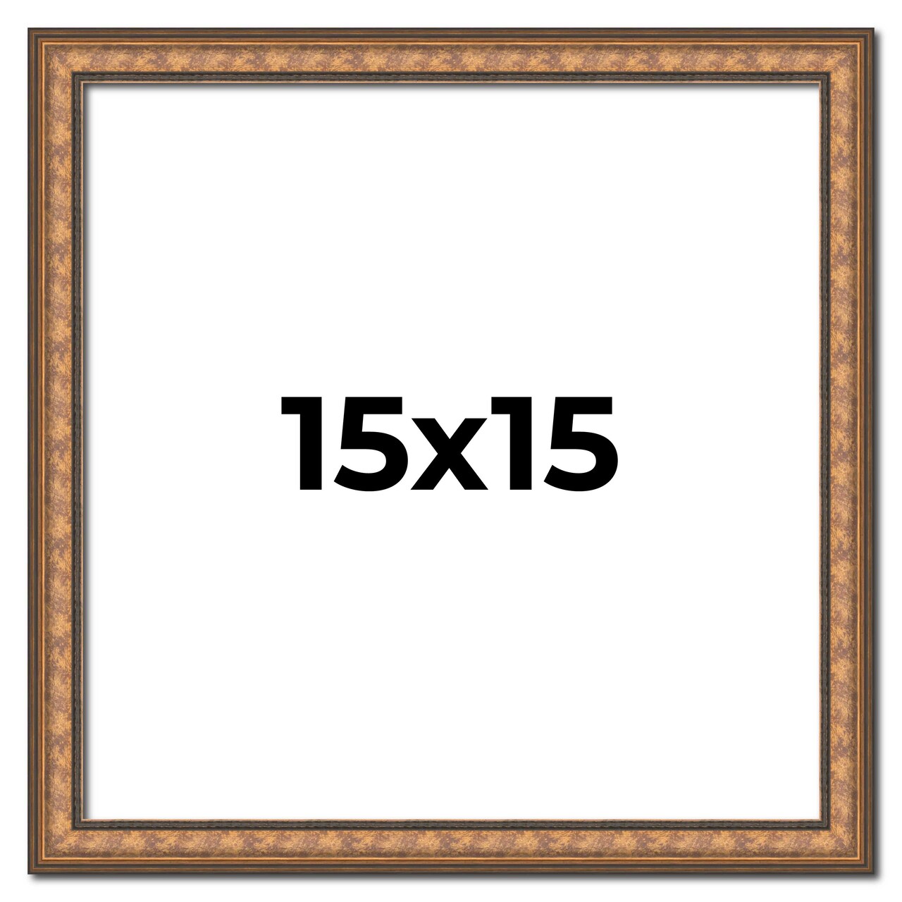 Square Slim Profile Gold Picture Frame - UV Acrylic, Foam Board Backing, Hanging Hardware